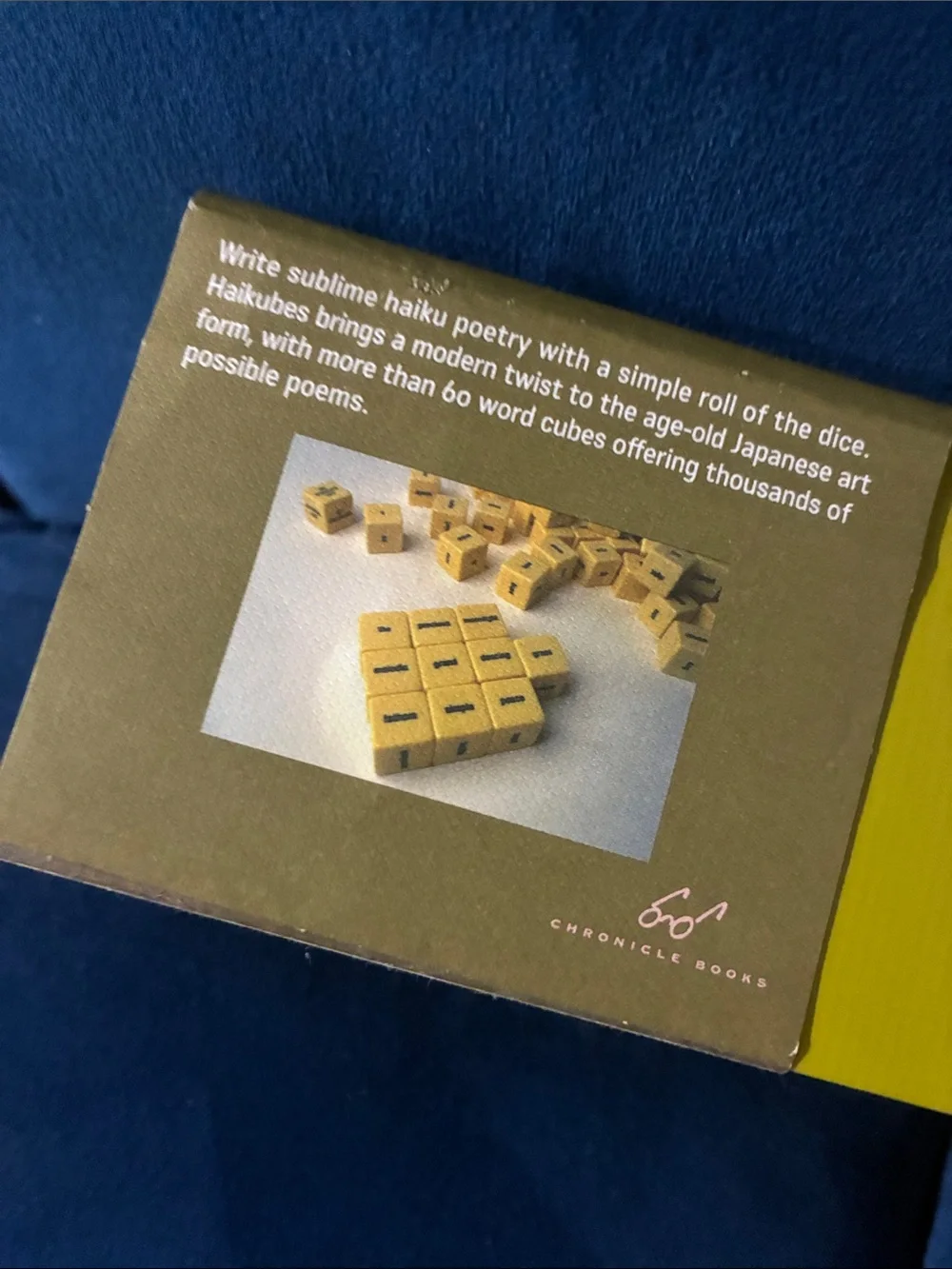 Haiku Haikubes Dice Game - Olive Green and White Box